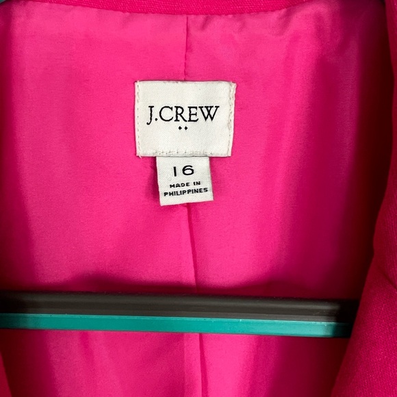 JCREW Factory Linen Cotton Blazer size 16 - color: Crisp Begonia - Picture 3 of 3